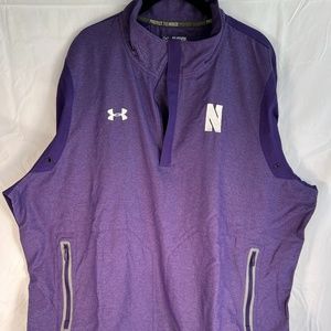 Official Northwestern Under Armour Quarter Zip Windbreaker; 2XL; Never Worn